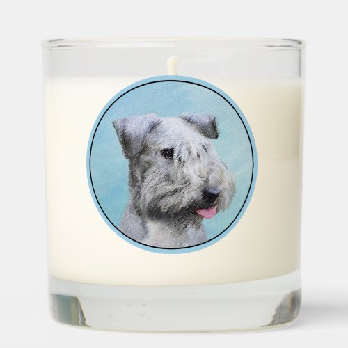 Cesky Terrier Painting _ Cute Original Dog Art Scented Candle