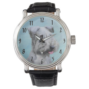 Cesky Terrier Painting - Cute Original Dog Art Watch