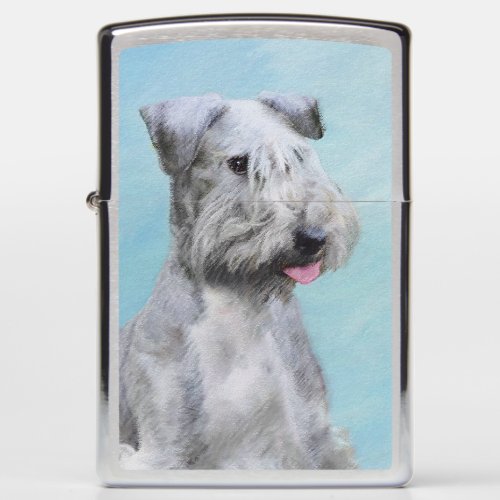 Cesky Terrier Painting _ Cute Original Dog Art Zippo Lighter