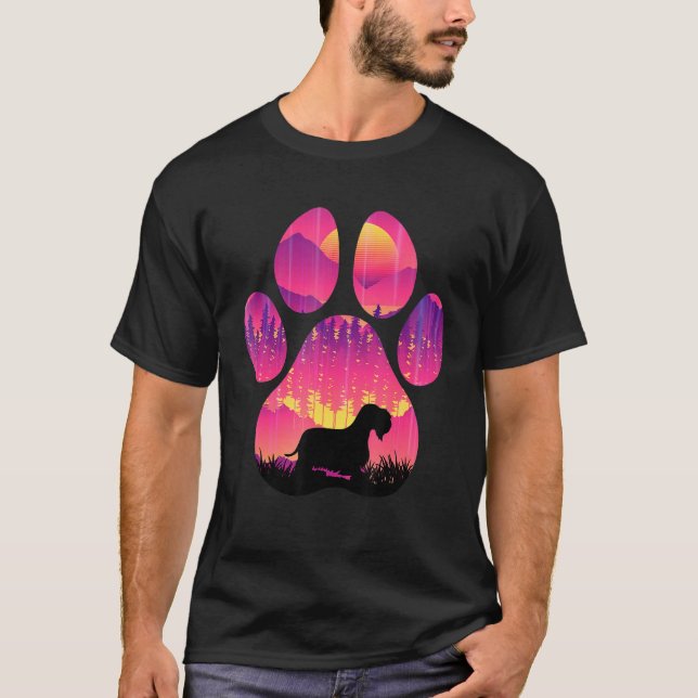 Cesky Terrier Paw Mom Dad Dog  Women Men T-Shirt (Front)
