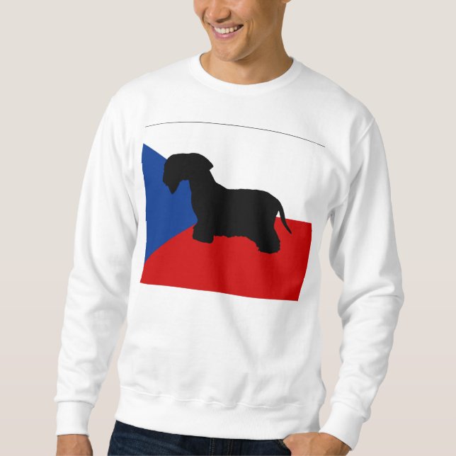cesky terrier silo czech-republic flag sweatshirt (Front)