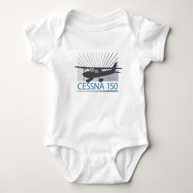 Cessna 150 Airplane Baby Bodysuit (Front)