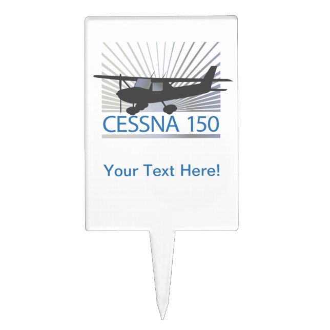 Cessna 150 Airplane Cake Topper (Front)