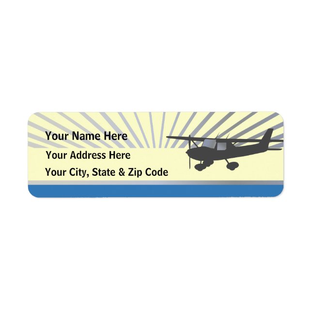 Cessna 150 Airplane Label (Front)