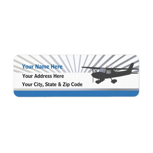 Cessna 150 Airplane Label