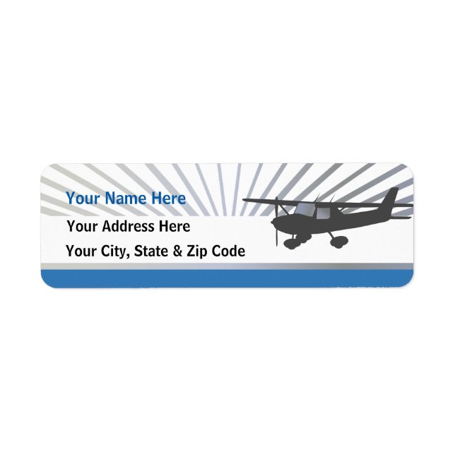 Cessna 150 Airplane Label (Front)