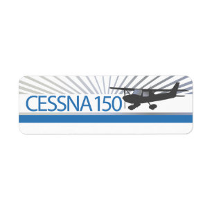 Cessna 150 Airplane Label