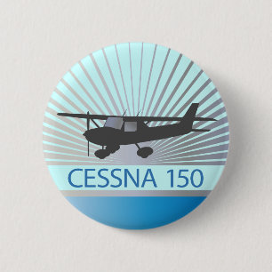 Cessna 150 Airplane Pinback Button