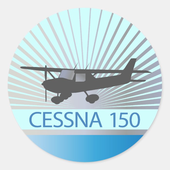 Cessna 150 Airplane Round Sticker