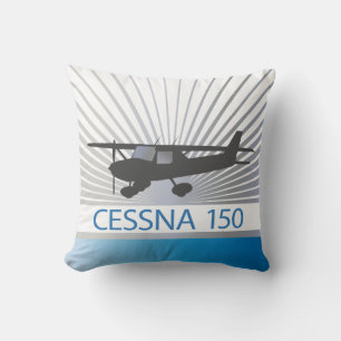 Cessna 150 Airplane Throw Pillow