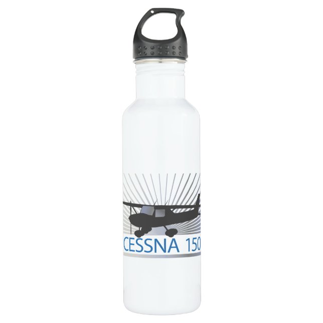 Cessna 150 Airplane Water Bottle (Front)
