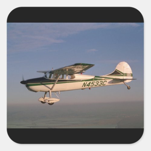 Cessna 170 1953 Sonoma CA_Classic Aviation Square Sticker