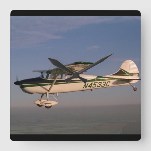 Cessna 170 1953 Sonoma CA_Classic Aviation Square Wall Clock