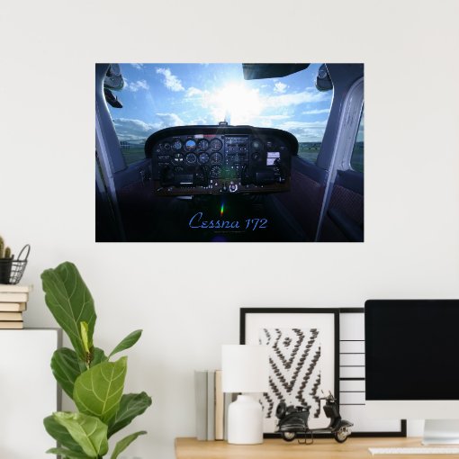 Cessna 172 Instrument Panel Poster Zazzle