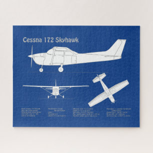 Cessna 172 Skyhawk - Airplane Blueprint Plans ABD Jigsaw Puzzle