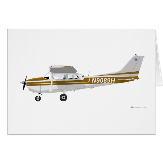 Cessna 172 Skyhawk Brown Cards (Front Horizontal)