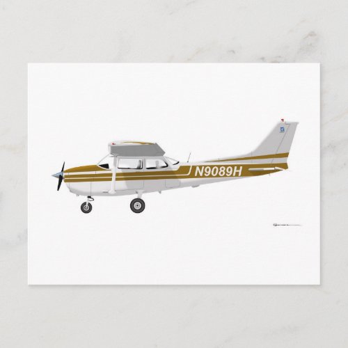 Cessna 172 Skyhawk Brown Postcard
