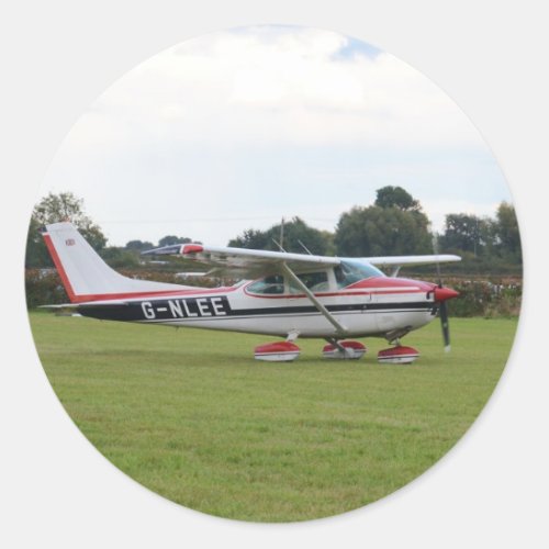 Cessna 182Q Classic Round Sticker