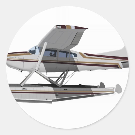 Cessna 185 Skywagon II 284547 Classic Round Sticker