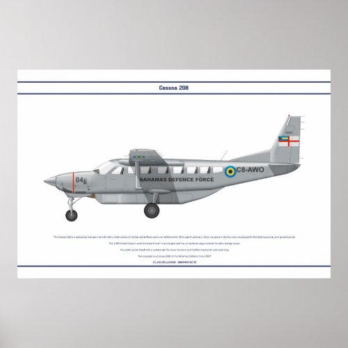 Cessna 208 Bahamas Poster