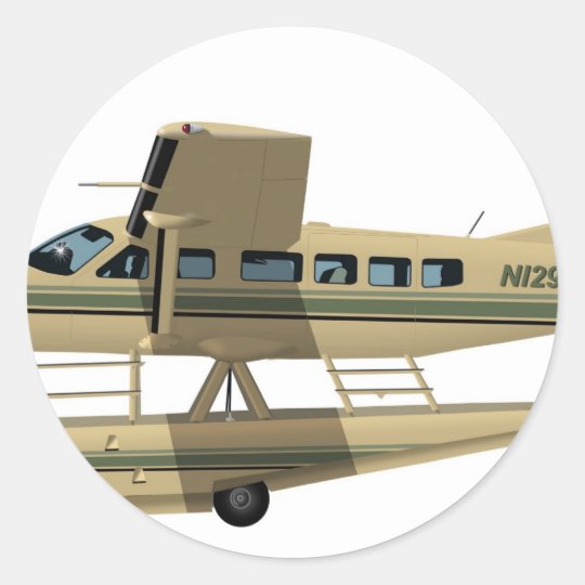 Cessna 208 Caravan II Classic Round Sticker
