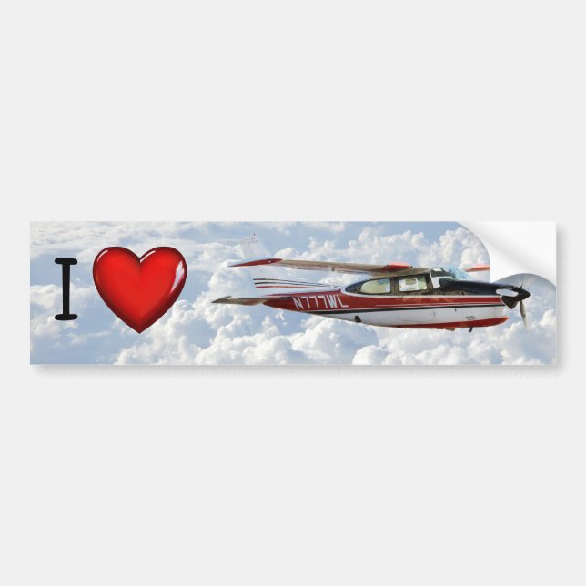 Cessna 210 N777WL Bumper Sticker (Front)
