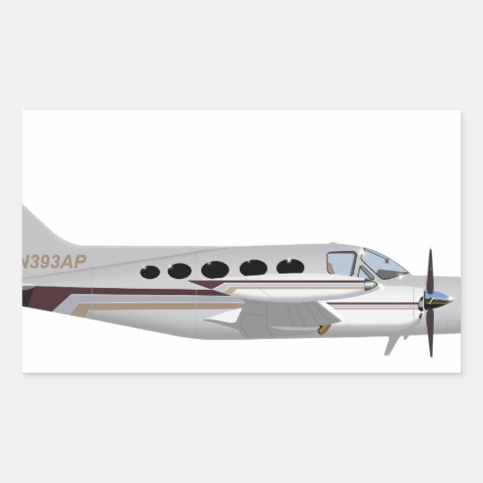 Cessna 421 Golden Eagle 393393 Rectangular Sticker