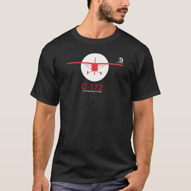 CESSNA C172 BADASS PLANE T-Shirt (Front)
