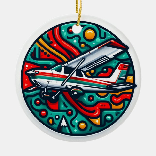 Cessna Ceramic Ornament (Front)