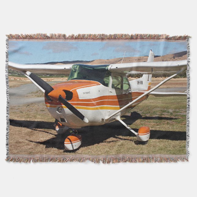 Cessna high wing aircraft throw blanket (Front)