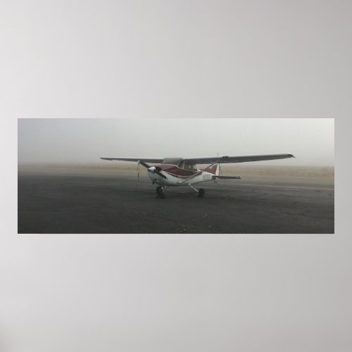 Cessna in fog poster