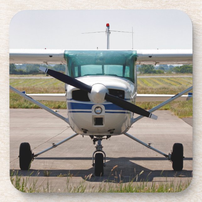 Cessna light aircraft beverage coaster (Front)