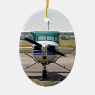 Cessna light aircraft ceramic ornament