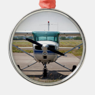 Cessna light aircraft metal ornament
