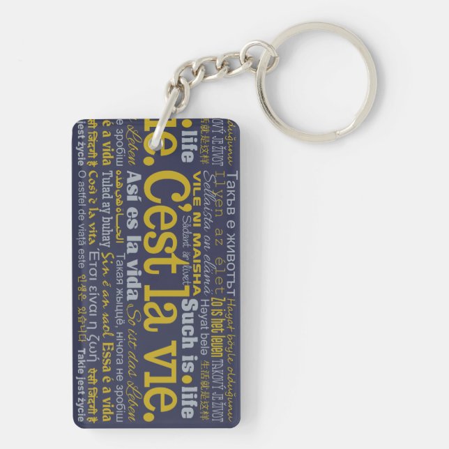 C'est La Vie custom key chain (Back)