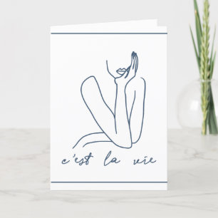 "C'est La Vie" Customizable Greeting Card