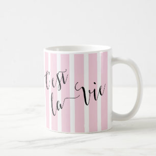 C'est la Vie French Calligraphy Coffee Mug