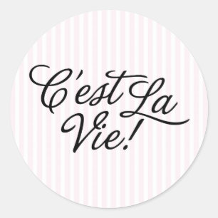 C'est La Vie French Parisian Paris Theme France Classic Round Sticker