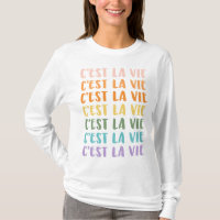 C'est La Vie | French Saying | Pastel Rainbow Text