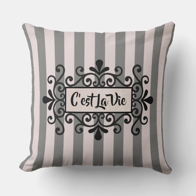 C'est La Vie (More Options) - Throw Pillow (Front)
