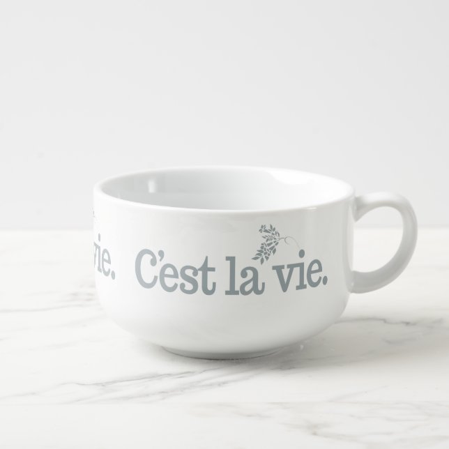C'est La Vie soup mug (Left)