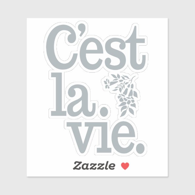 C'est La Vie Sticker (Sheet)