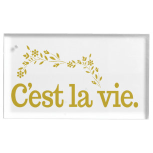 C'est La Vie table card holder