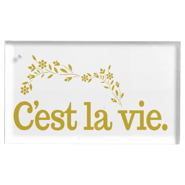 C'est La Vie table card holder (Front)