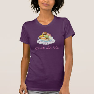C'est La Vie (That's Life) I Love Macaron Macaroon T-Shirt