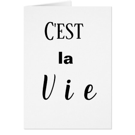 C'est La Vie - You Live, You Learn