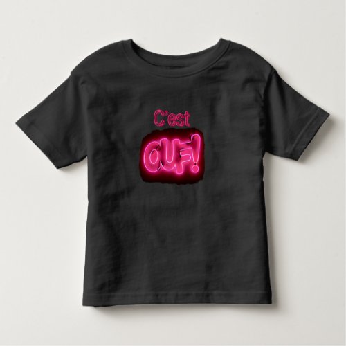 Cest Ouf Its Crazy Neon Pink Phrase T_Shirt