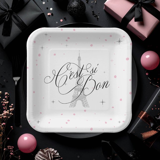 C'est si Bon Parisian Sweet 16 ID1162 Paper Plates (Creator Uploaded)