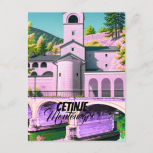 Cetinje Poster Montenegro Vintage Travel Print Wal Postcard