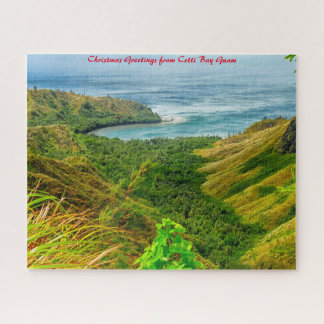 Cetti Bay Guam.Christmas Greetings Jigsaw Puzzle